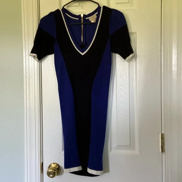 Karen Millen | Dresses | Blueblack Color Block Karen Millen Dress Size |  Poshmark